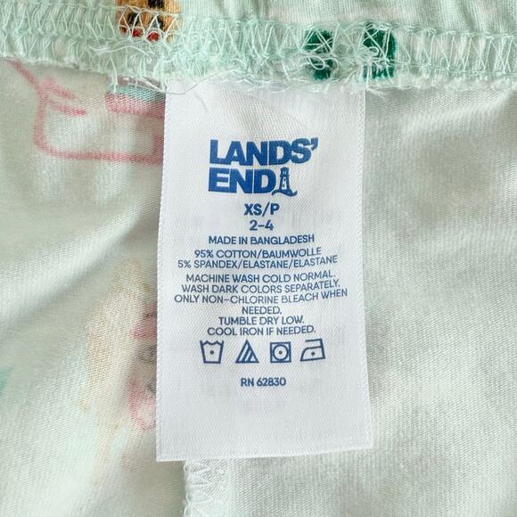 Cozy Knit Pajama Bottoms Lands End Holiday Dogs Cats Women XS Christmas Sleds - Picture 4 of 7